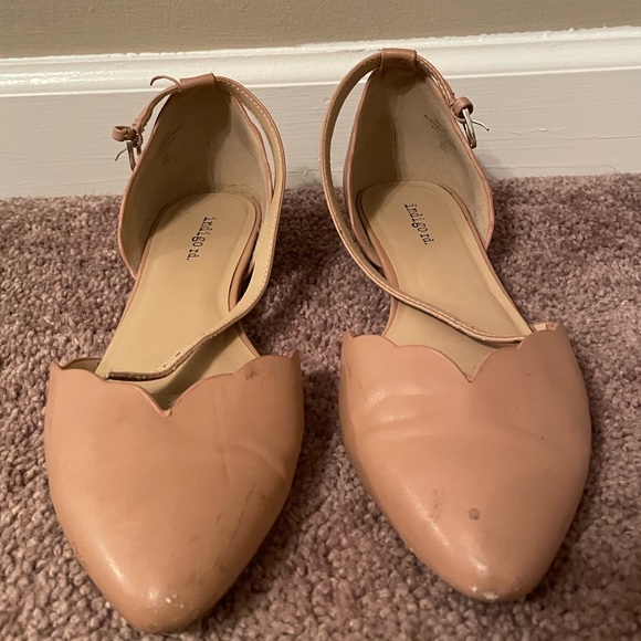 Light pink ankle strap flats 7 1/2 - Picture 3 of 5